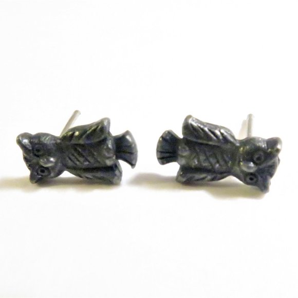 Children's  Pewter Owl Jewelry Set, Brooch, Earrings and Pendant Necklace - Picture 7 of 8